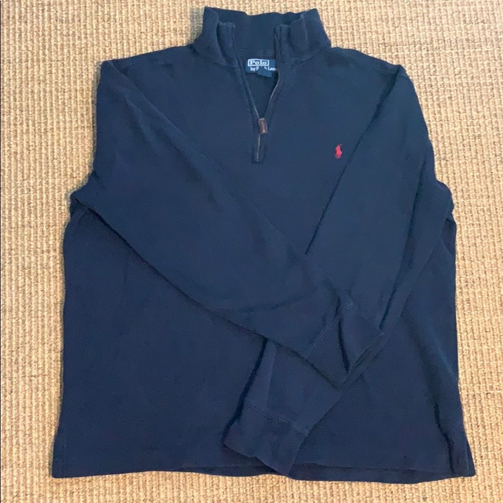 Navy Polo Ralph Lauren half-zip sweater